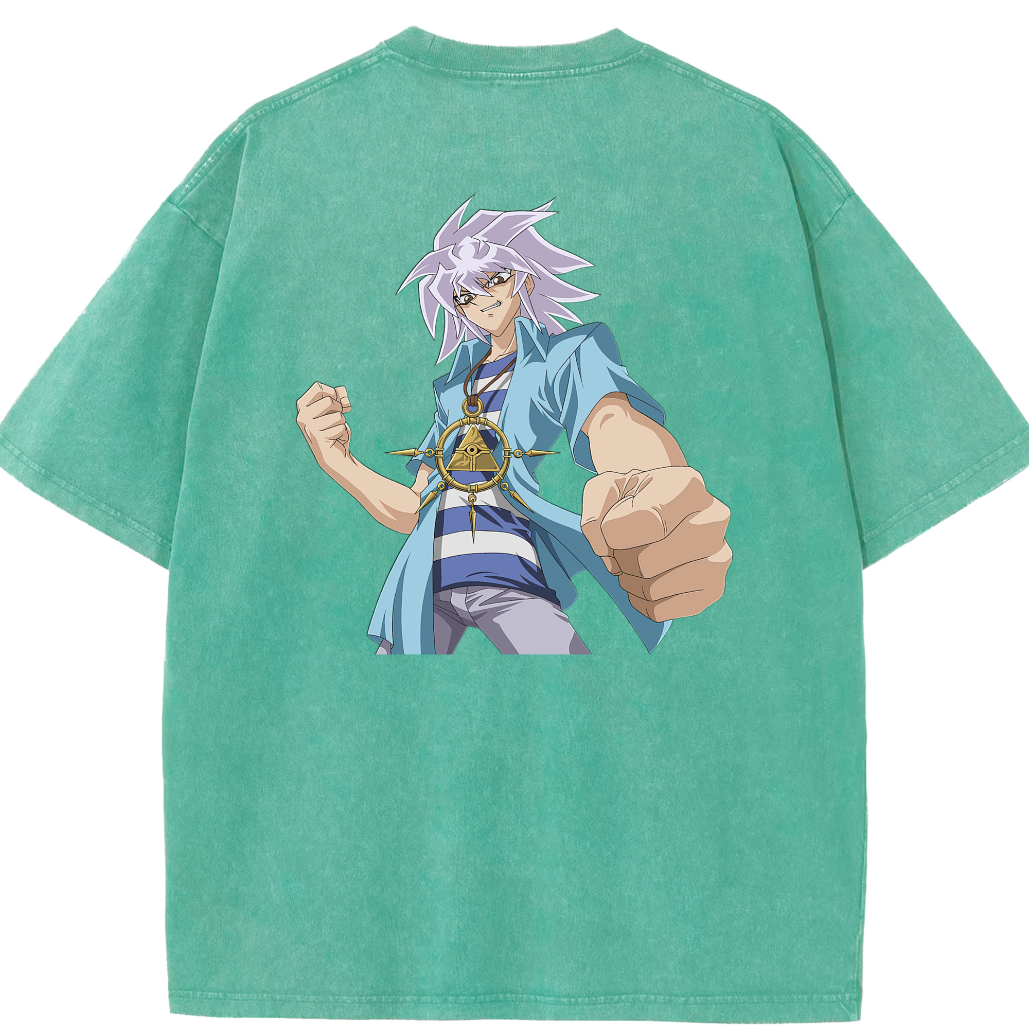 （画像用） 遊☆戯☆王 Yu-Gi-Oh! 綿100% ヴィンテージ風 半袖Tシャツ（背面プリント）
